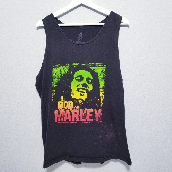 Zion Rootswear Tops - Bob Marley face print tank top shirt XL